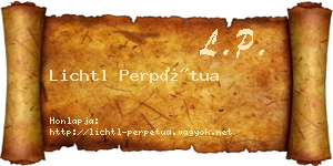 Lichtl Perpétua névjegykártya